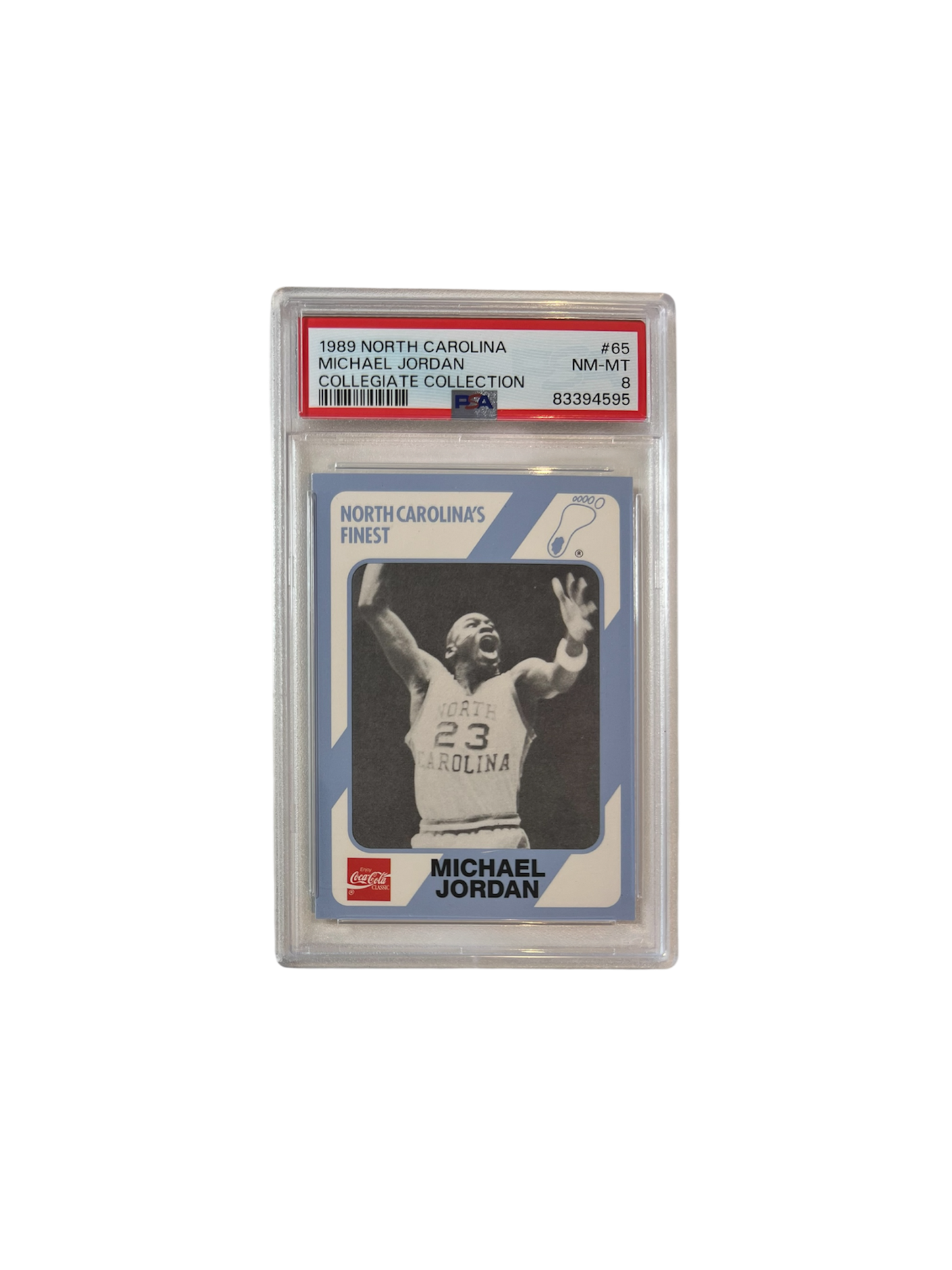 1989 North Carolina NCAA Michael Jordan #65 PSA 8 card