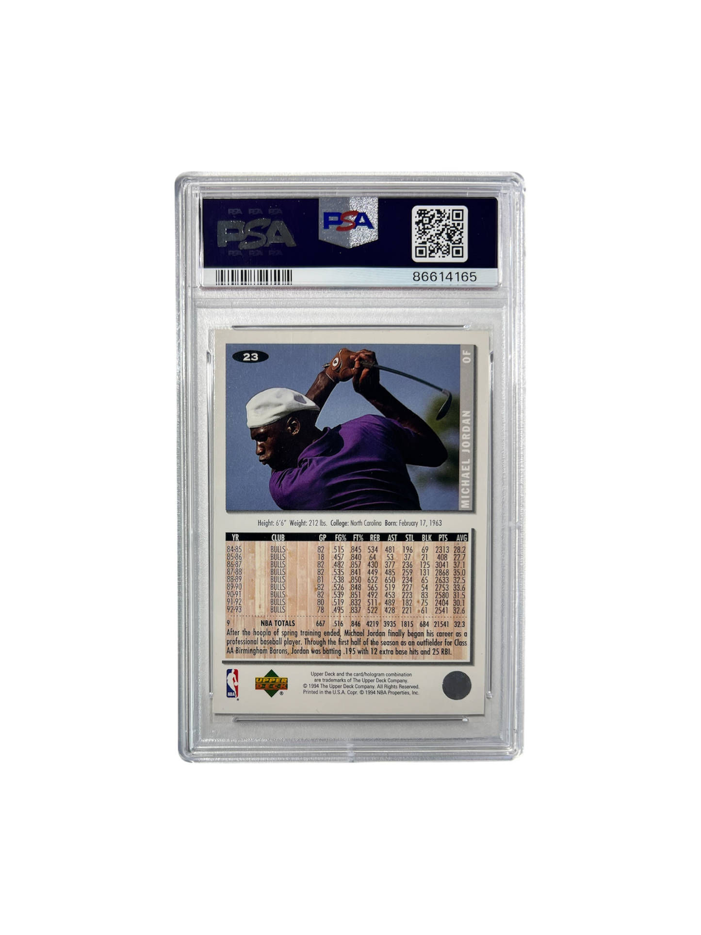 1994 Upper Deck Collector Choice Michael Jordan #23 PSA 8 card