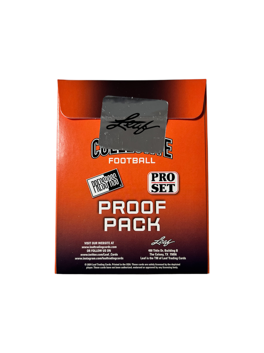 2024 Leaf Metal Collective US Football Proof 1/1 Pack