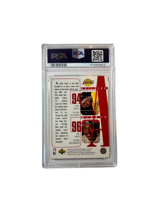 1996 Upper deck Los Angeles Lakers O'Neal Kobe Ceballos Jones VanExel PSA 7 Card