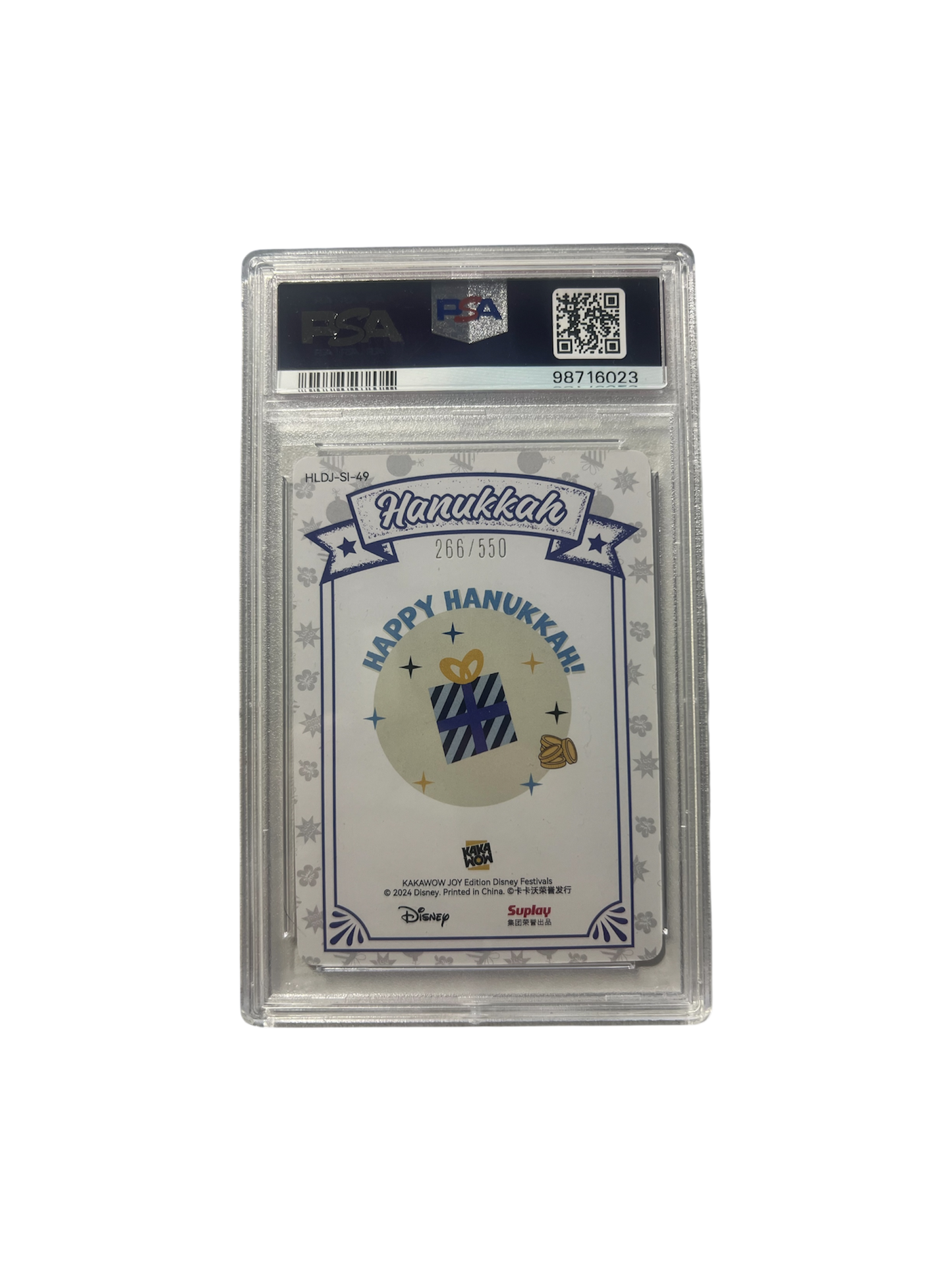 2024 KKW Disney Festivals Mickey & Friends Hanukkah /550 PSA Card