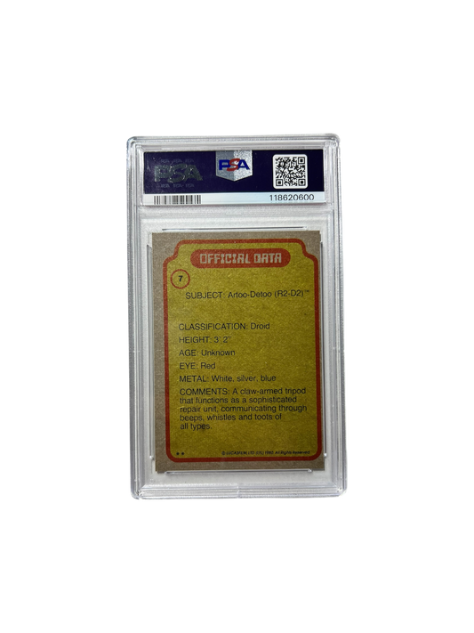 1980 Star Wars Artoo-Deetoo R2D2 Empires Strikes Back PSA Card