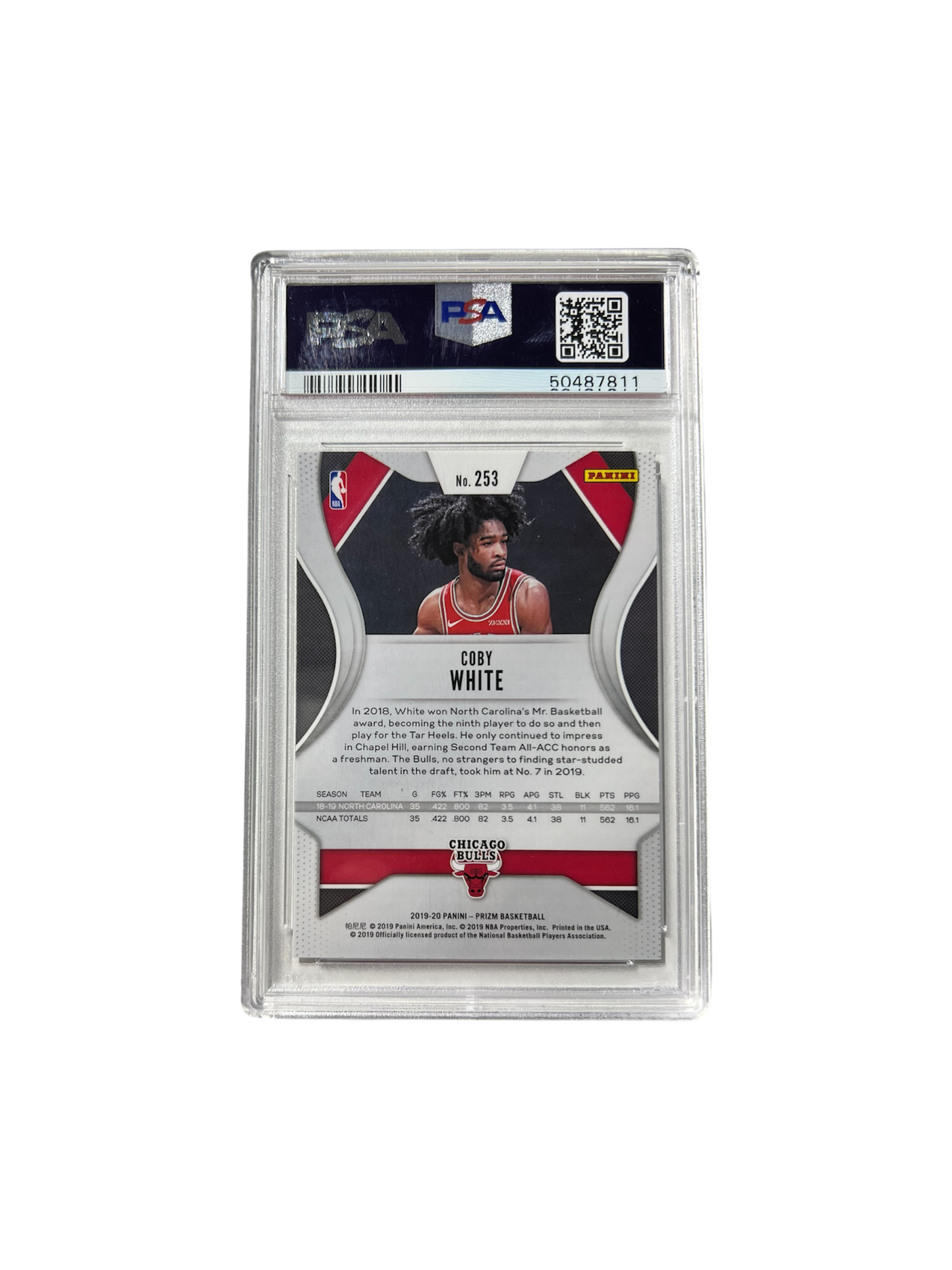 2019 Panini Prizm Coby White PSA Card