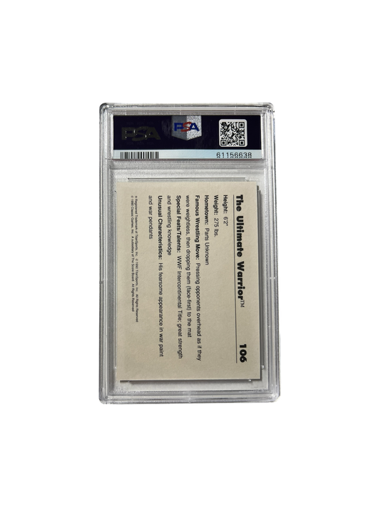 1990 Classic WWF Ultimate Warrior PSA Card