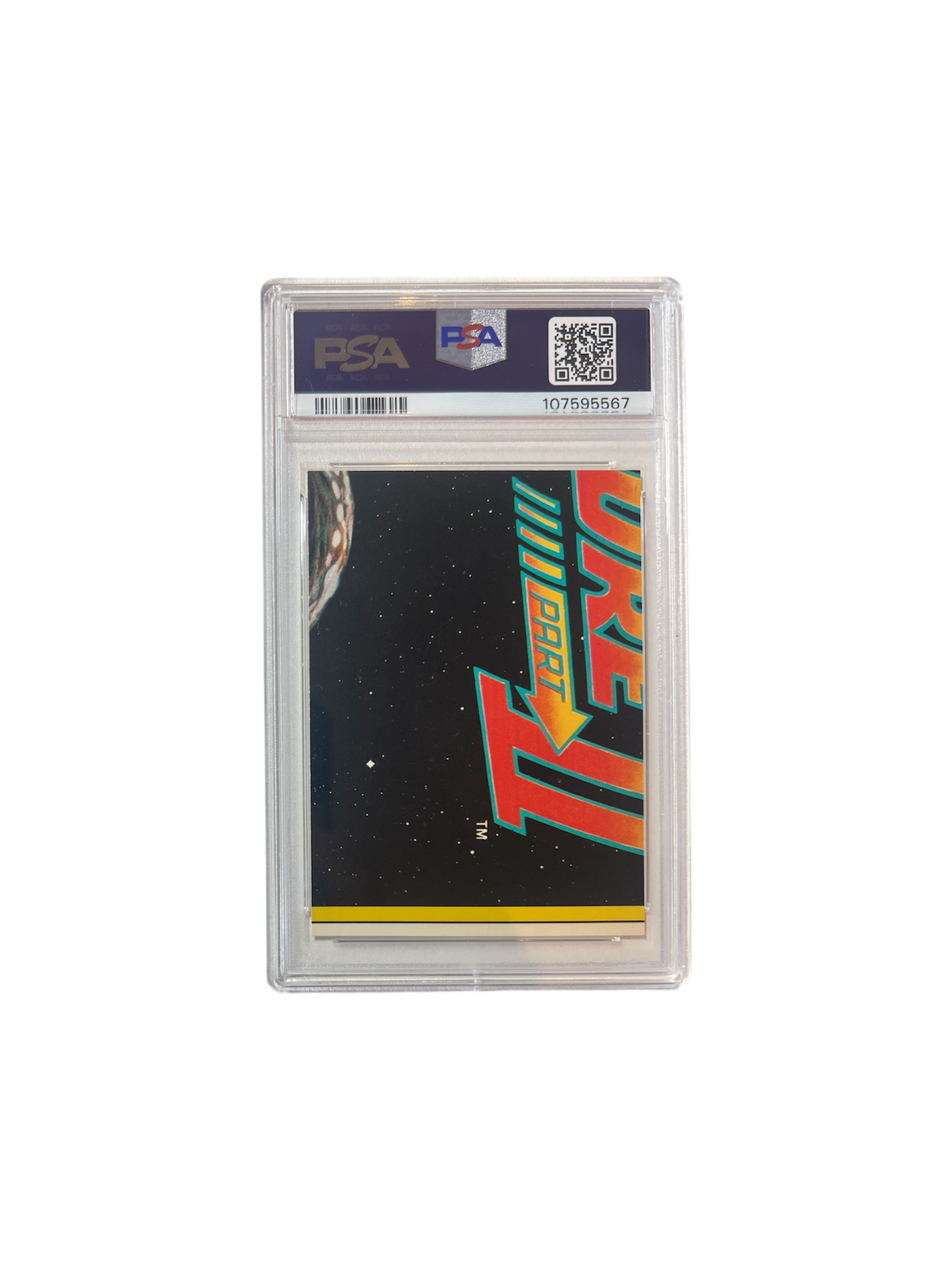 1989 Topps Marty Baseball cap Back to the Future PSA Card