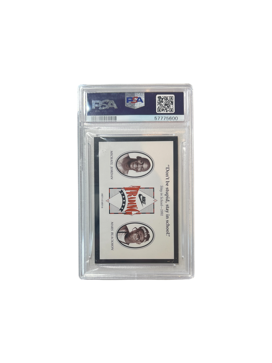 1991 NIKE Spike Lee & Michael Jordan Stay in School PSA Card