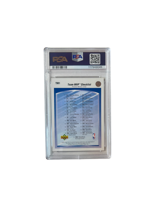 1992 Upper Deck Team MVP Michael Jordan PSA Card