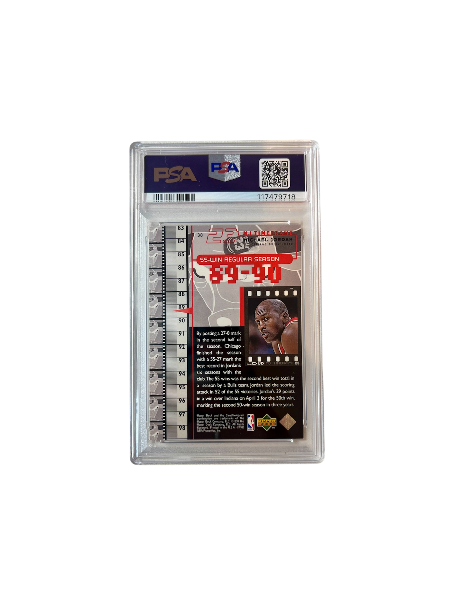 1998 Upper Deck MJ Living Legend Michael Jordan #38 PSA Card