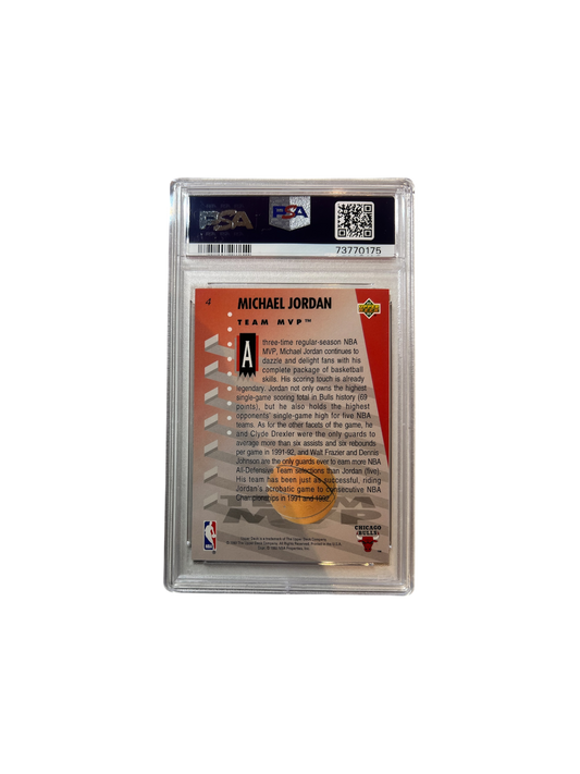 1992 Upper Deck MVP Holograms Michael Jordan PSA Card
