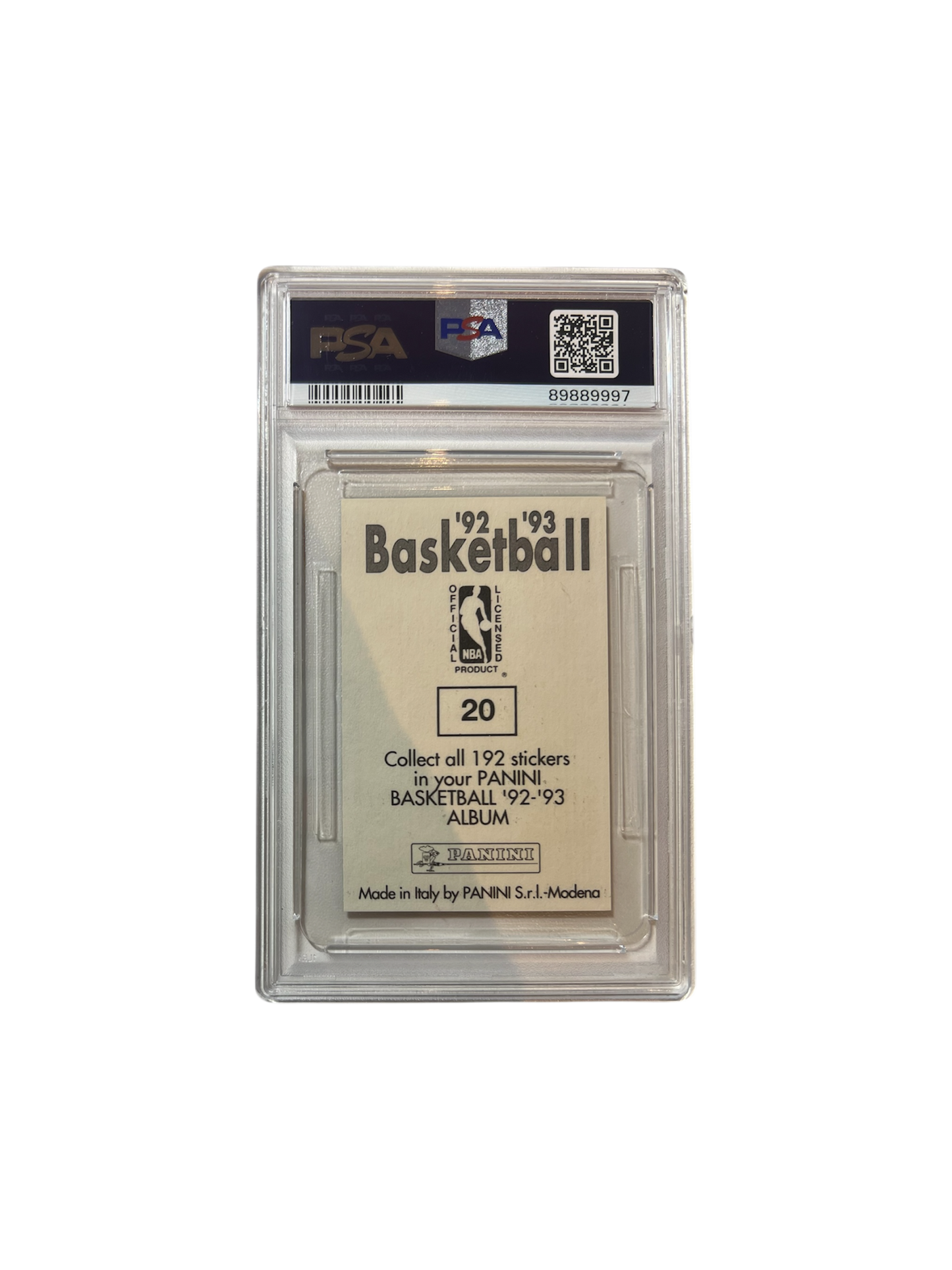 1992 Panini MVP Foil Michael Jordan sticker PSA Card