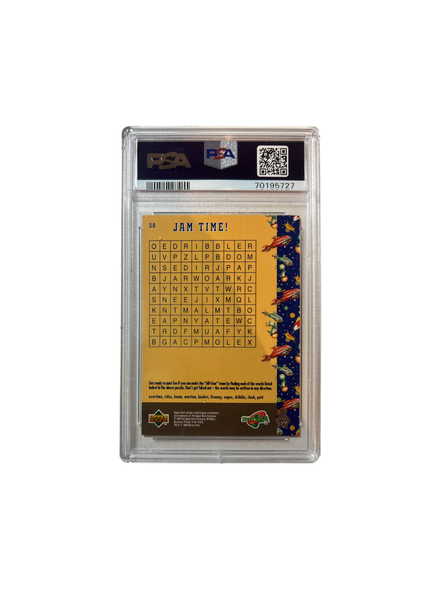 1996 Upper Deck Space Jam Michael Jordan Monstars PSA Card