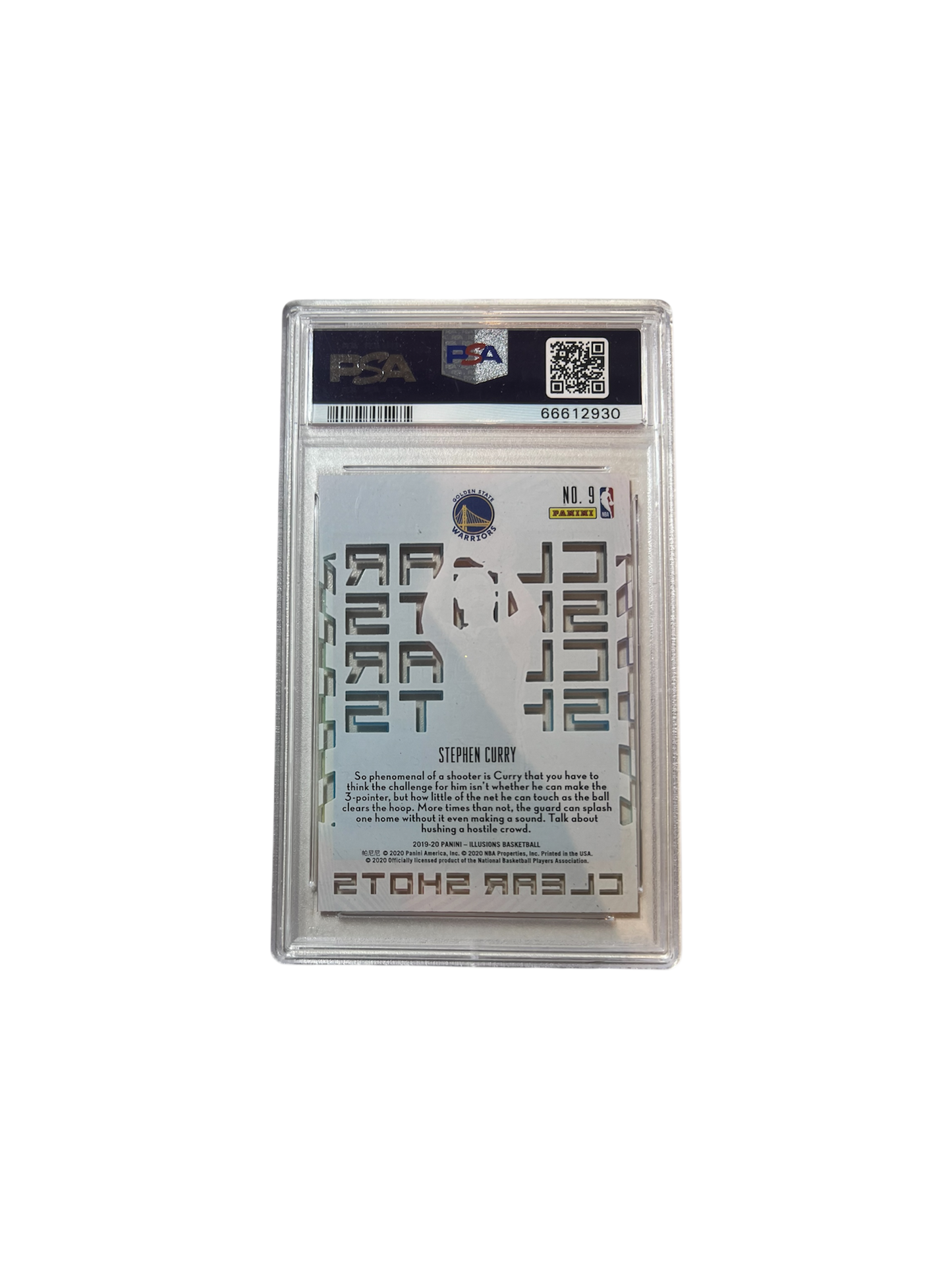 2019 Panini Illusions Stephen Curry Sapphire PSA Card