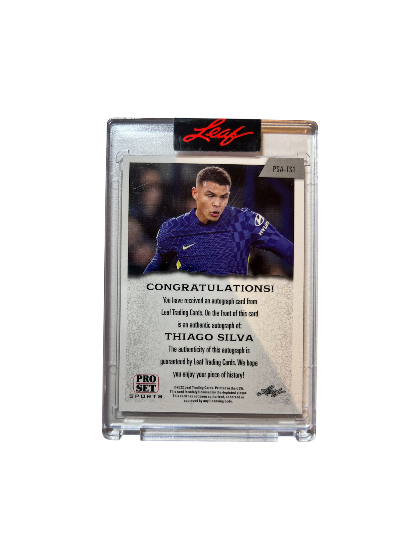 2022 Leaf Pro Set Soccer Thiago Silva AUTO /25 card