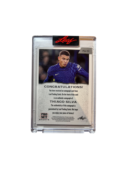 2022 Leaf Pro Set Soccer Thiago Silva AUTO /25 card