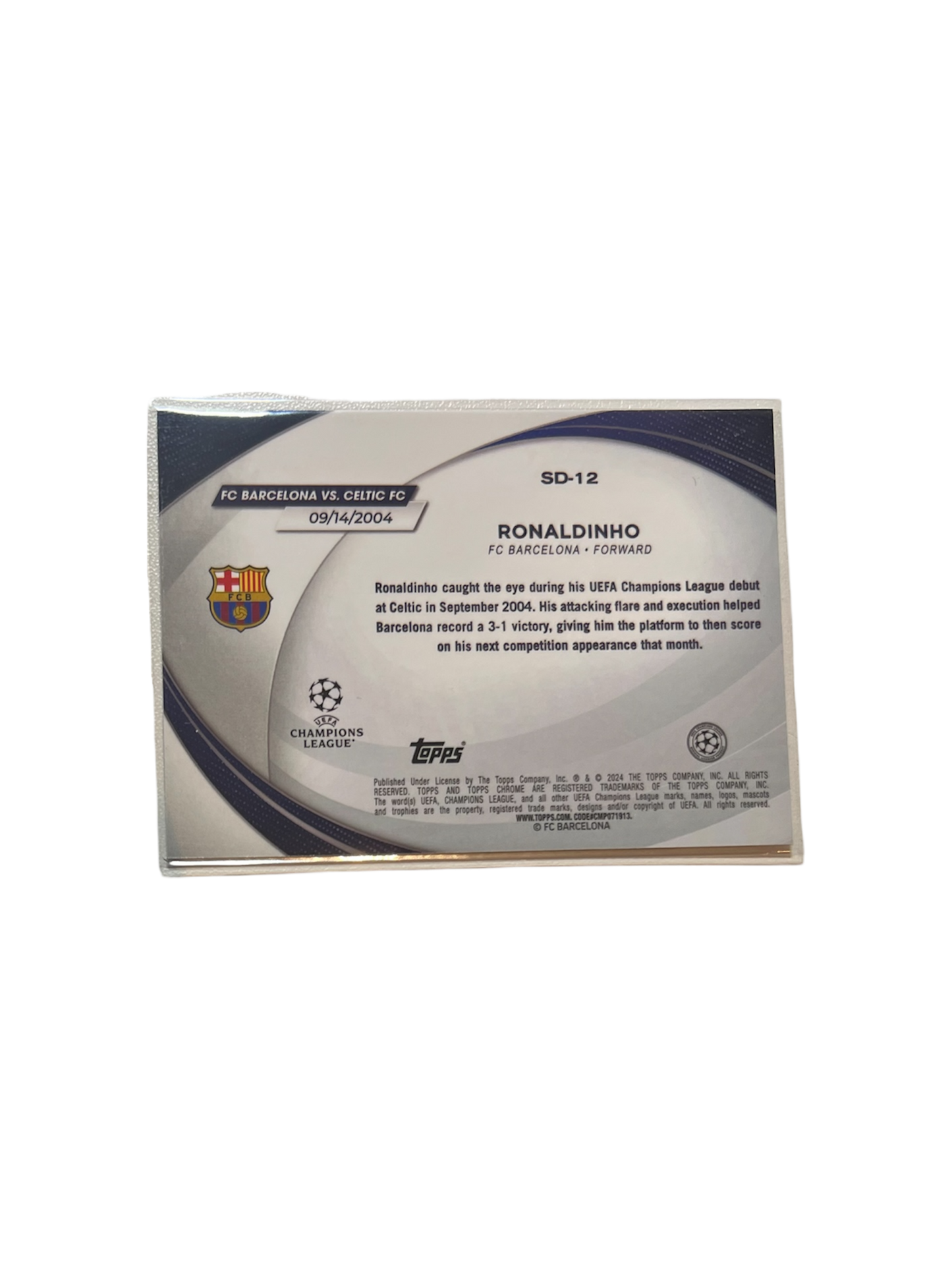 2024 Topps Chrome Ronaldinho card