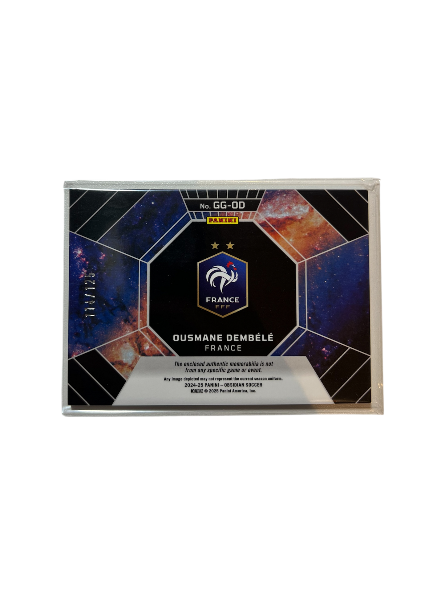 2024 Panini Obsidian Ousmane Dembele PATCH /125 card