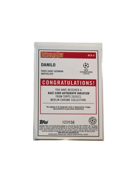 2021 Topps Merlin Danilo AUTO /150 card