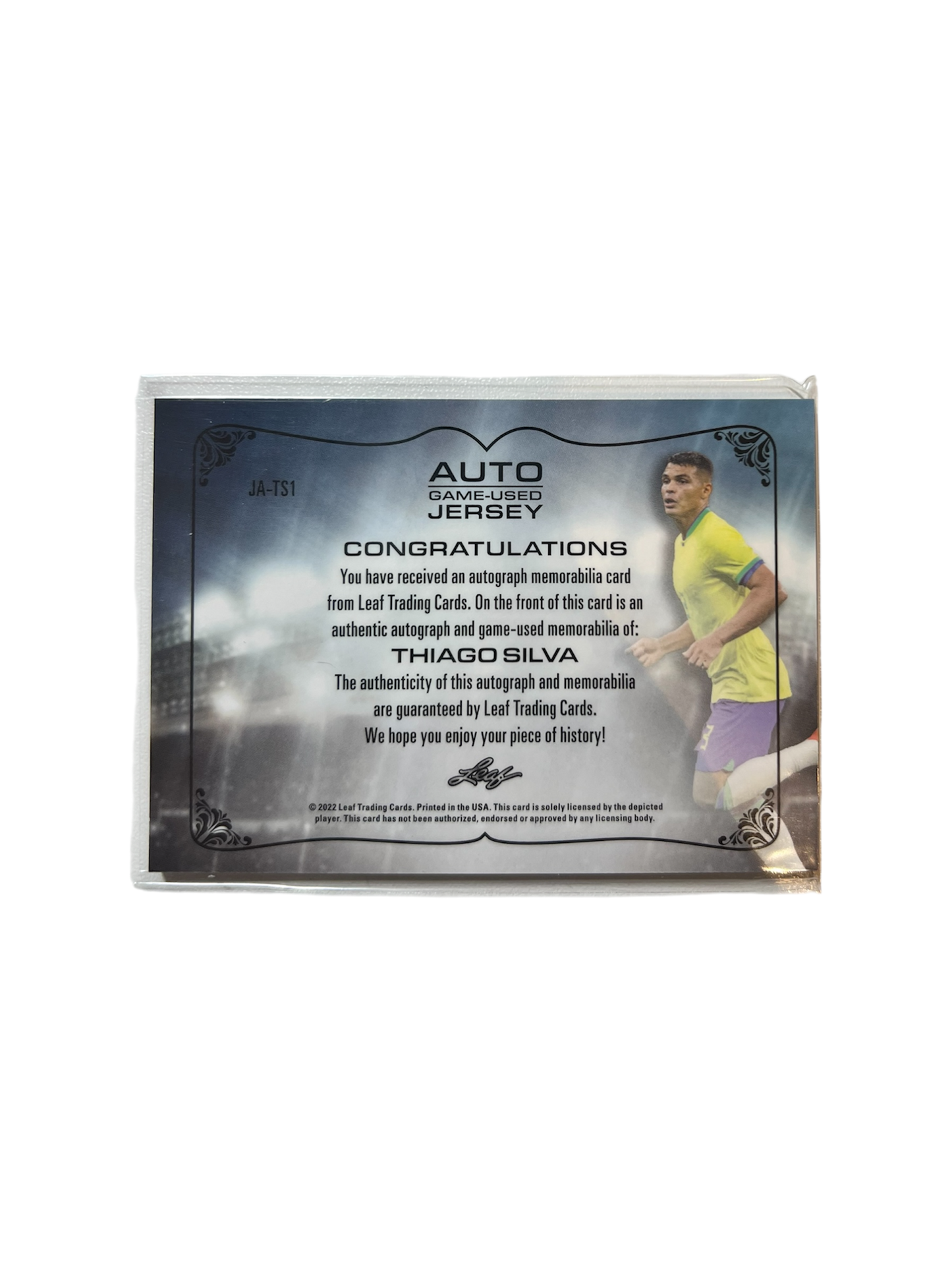 2022 Leaf Soccer Thiago Silva AUTO and PATCH /50 card