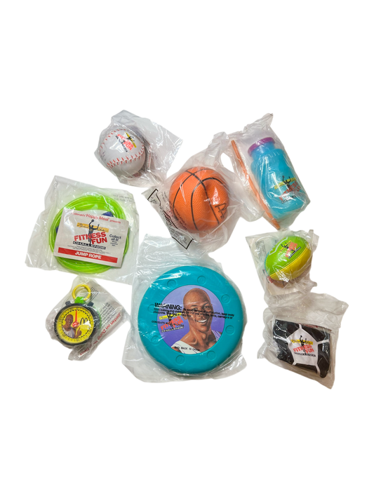 1991 McDonald's Happy Meal FULL SET Michael Jordan Fitness Fun Toys (SEALED)