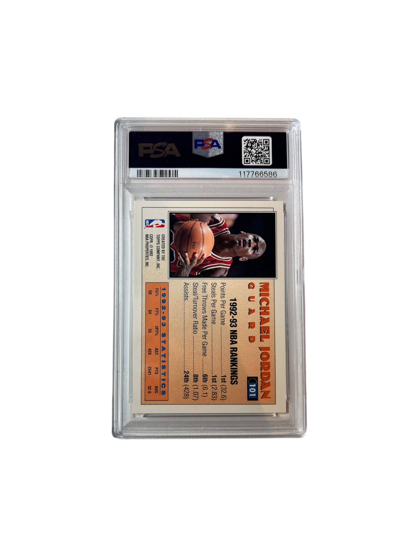 1993 Topps Michael Jordan #101 PSA Card