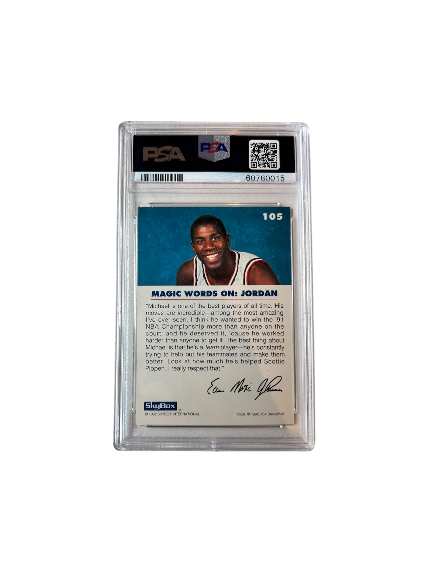 1992 Skybox USA Basketball Michael Jordan #105 PSA Card