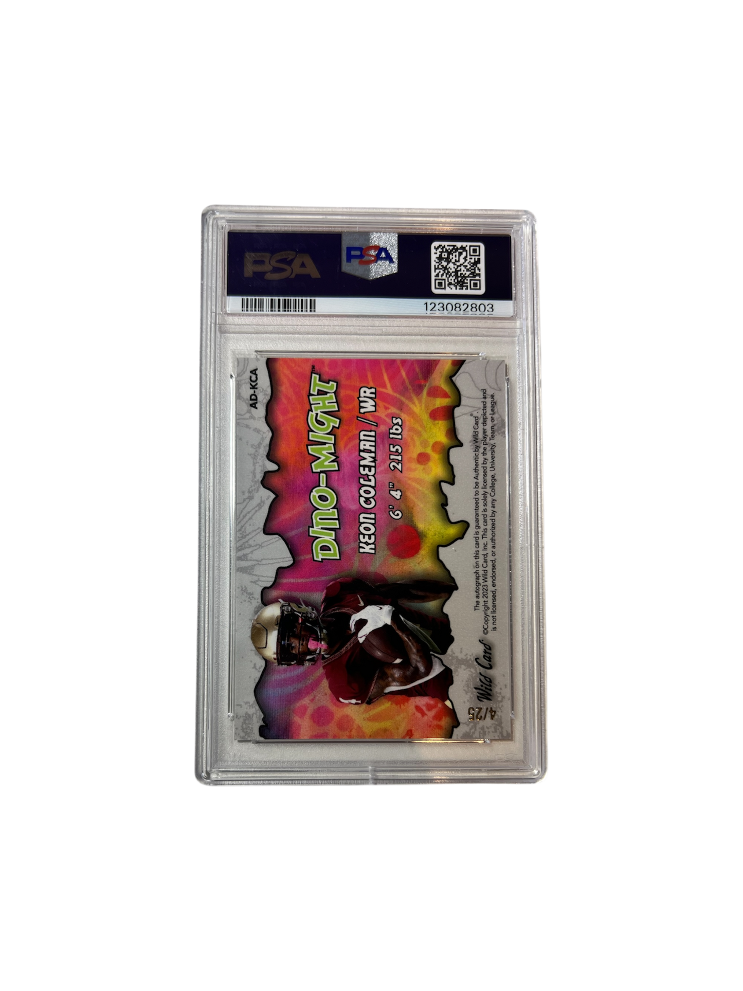 2023 Wild Card Dino-Might Keon Coleman Buffalo Bills NFL /25 AUTO PSA Card