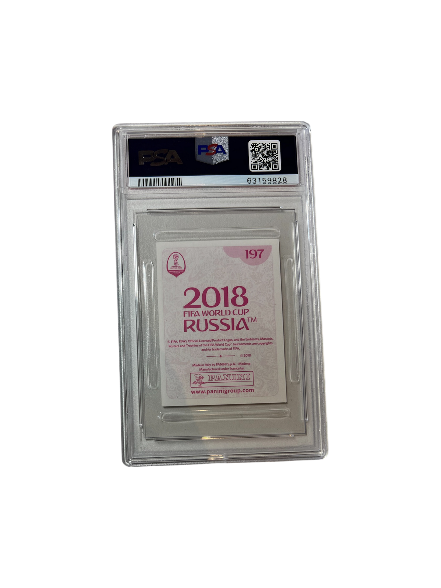 2018 Panini World cup Kylian Mbappé Stickers Pink PSA Card