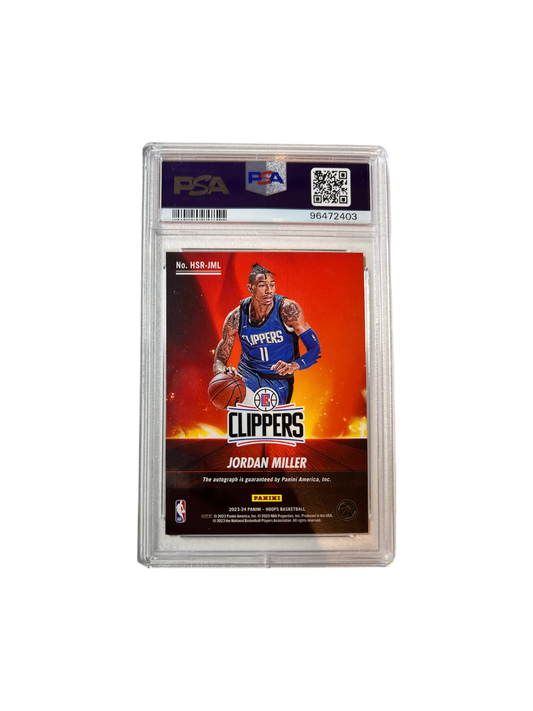 2023 NBA Hoops Hot Signatures Jordan Miller Rookie card RC AUTO PSA Card
