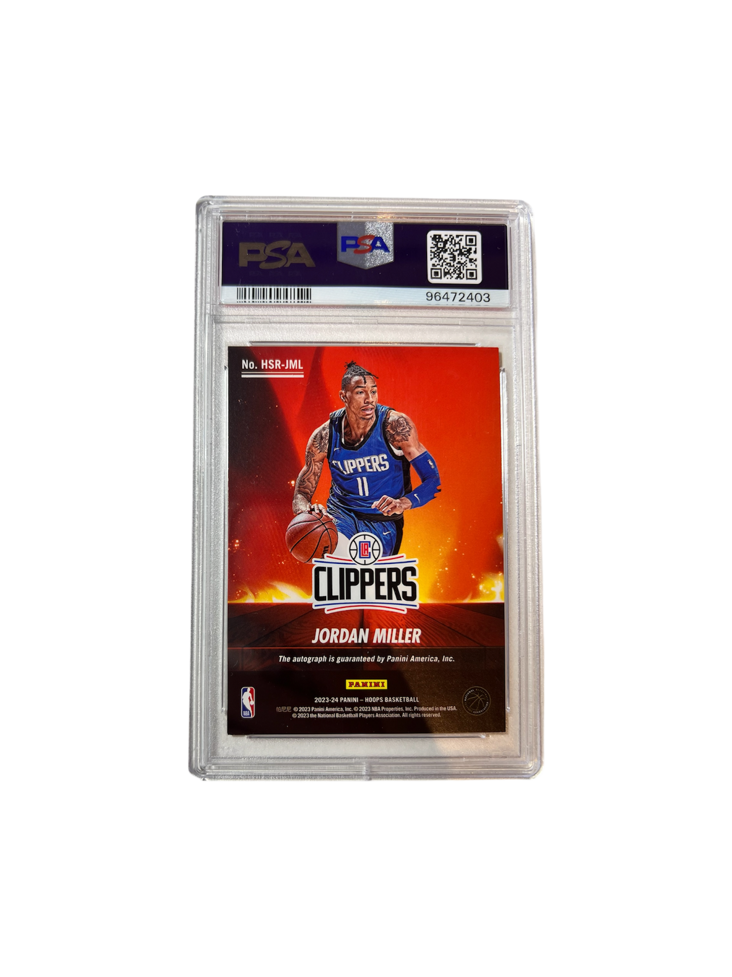 2023 NBA Hoops Hot Signatures Jordan Miller Rookie card RC AUTO PSA Card