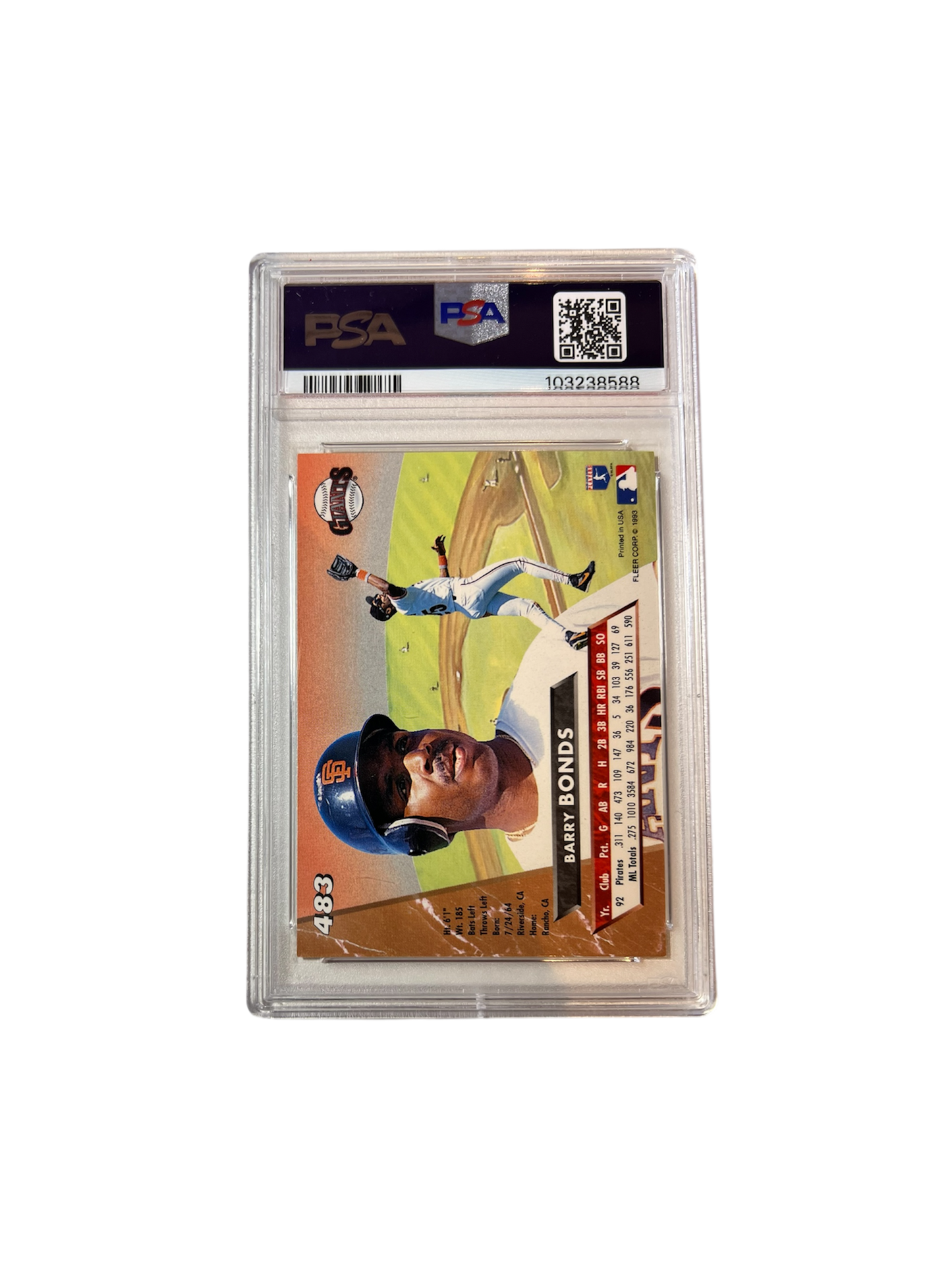 1993 Fleer Ultra Barry Bonds PSA Card