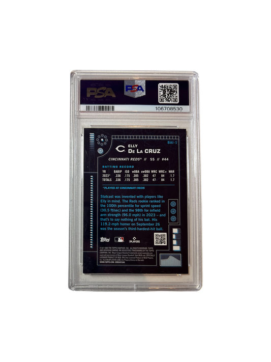 2024 Bowman Elly de la Cruz AI HOLO PSA Card
