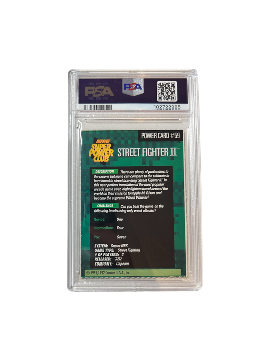 1992-94 Nintendo Power Street Fighter II Pop 1 #59 PSA Card