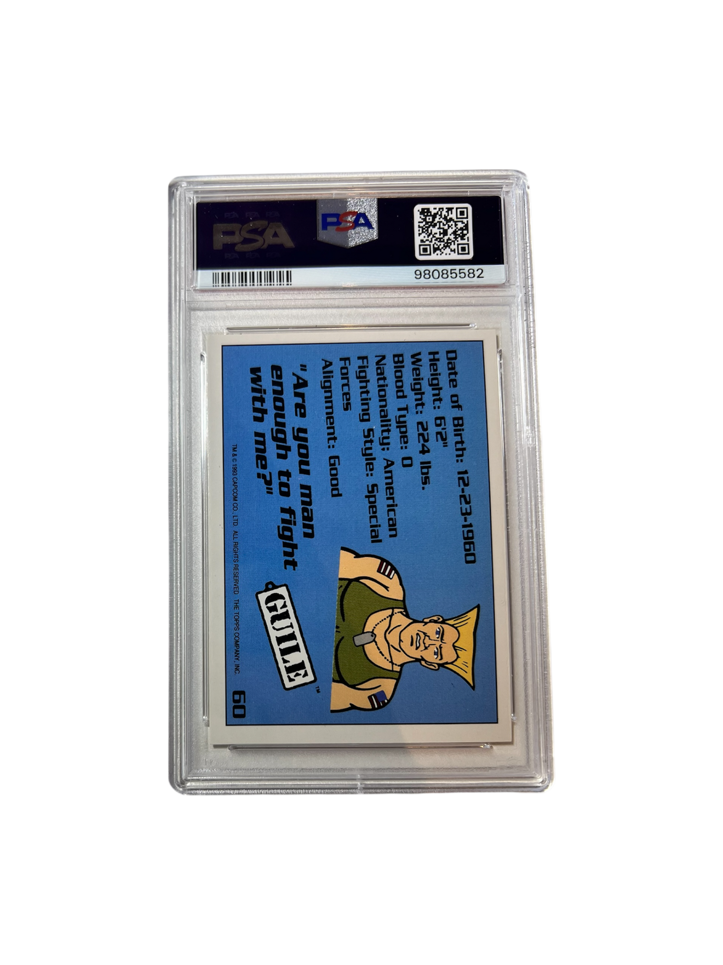 1993 Topps Street Fighter II #60 PSA Card