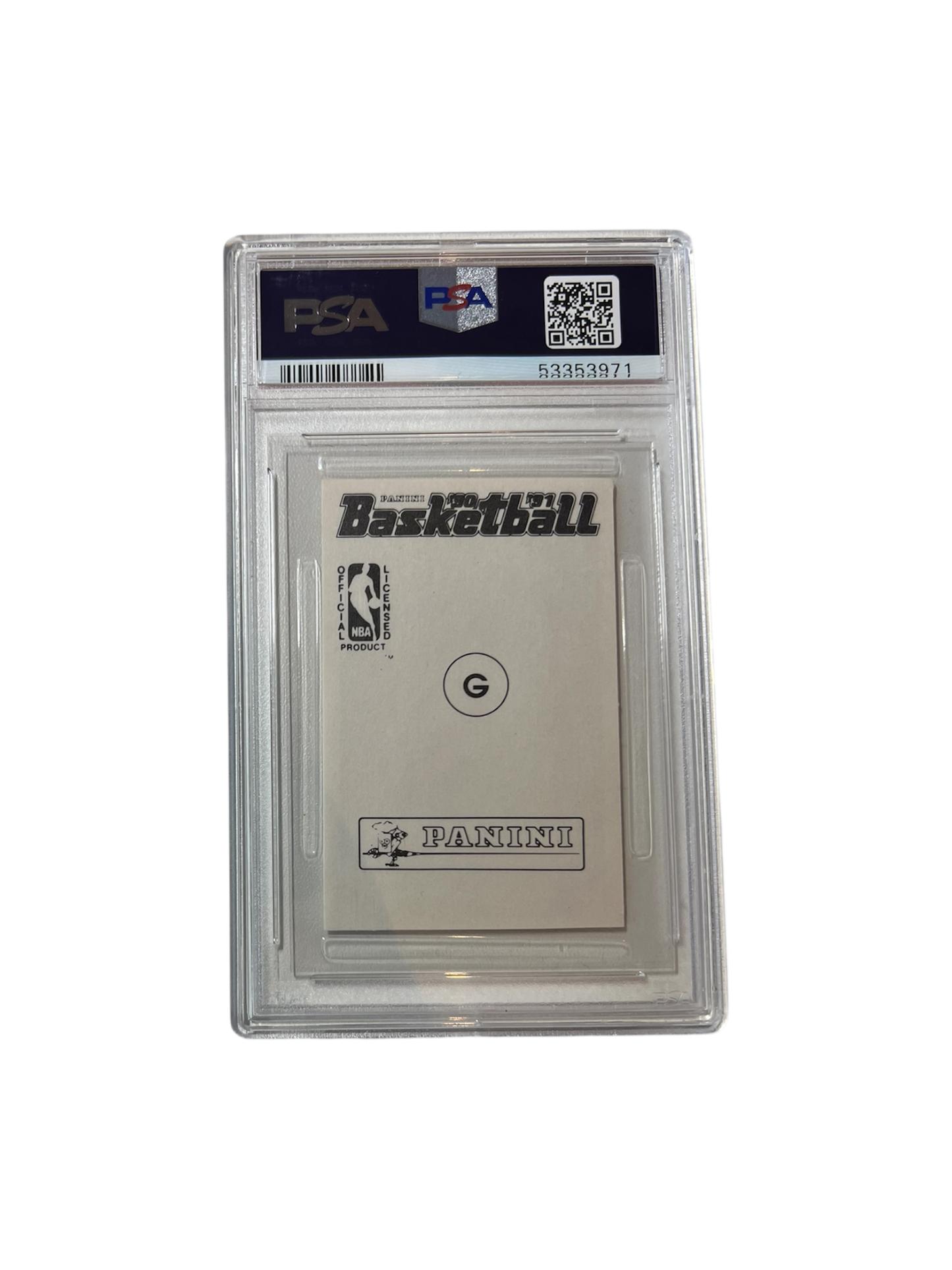 1990 Panini Sticker Hand cut Michael Jordan #G PSA Card