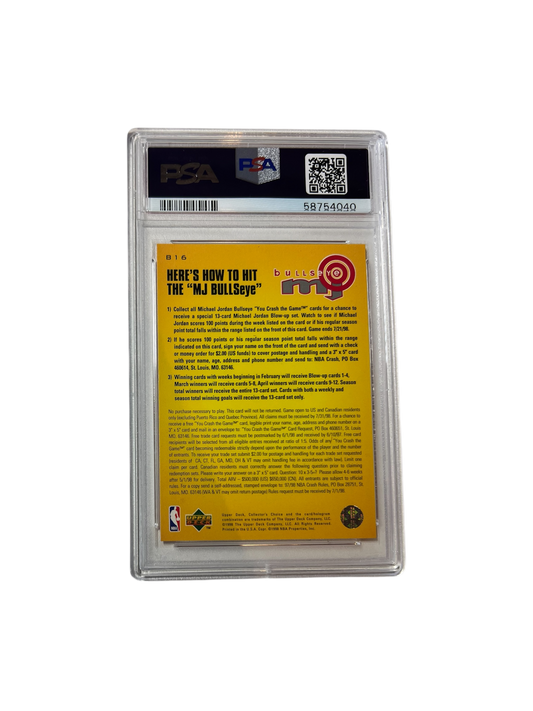1997 Upper Deck Collector's Choice Michael Jordan Bullseye 3/9 #B16 PSA Card