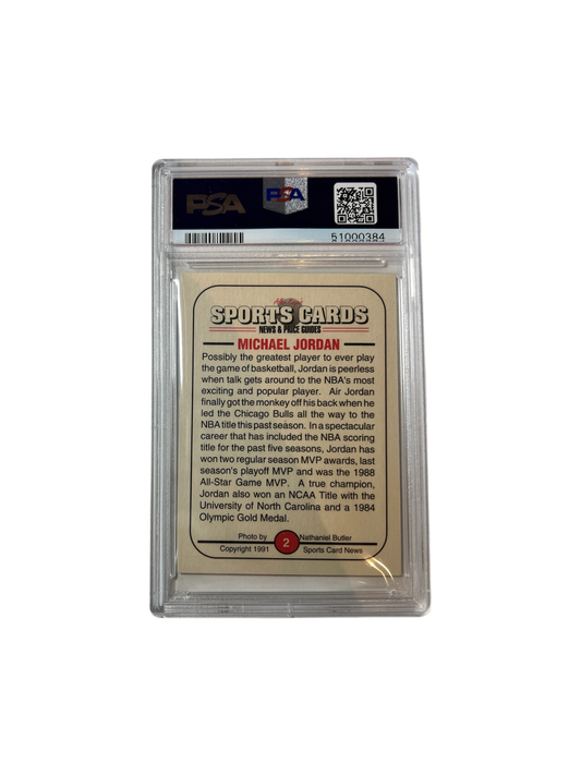 1991 Allan Kaye's Michael Jordan Hand cut #2 RARE PSA Card