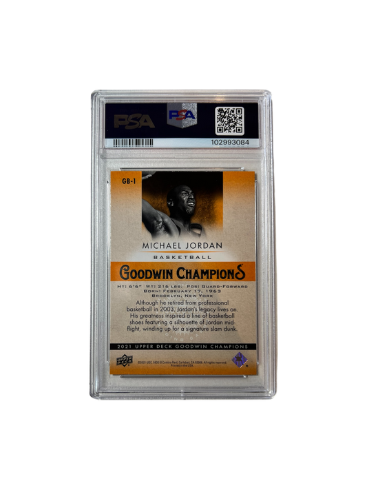 2021 Upper Deck Goodwin Champions Michael Jordan HOLO #GB1 PSA Card