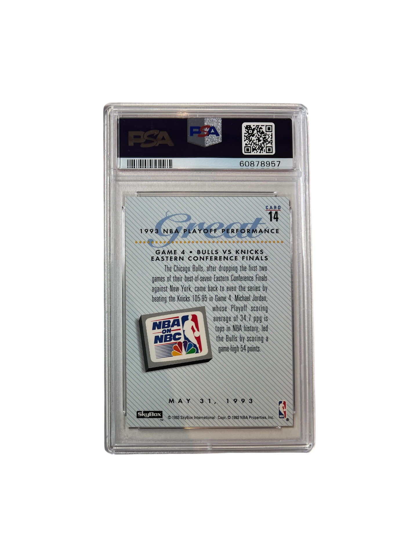 1993 Skybox Premium Michael Jordan #14 PSA Card