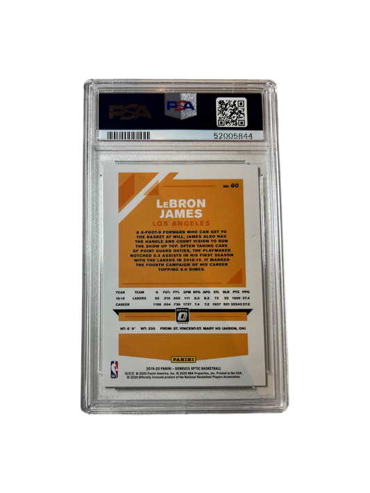 2018 Panini Donruss LeBron James Winner Stays Purple PSA Card