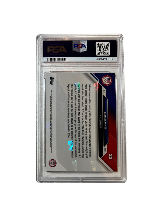 2024 Topps Now Olympics LeBron James PSA card