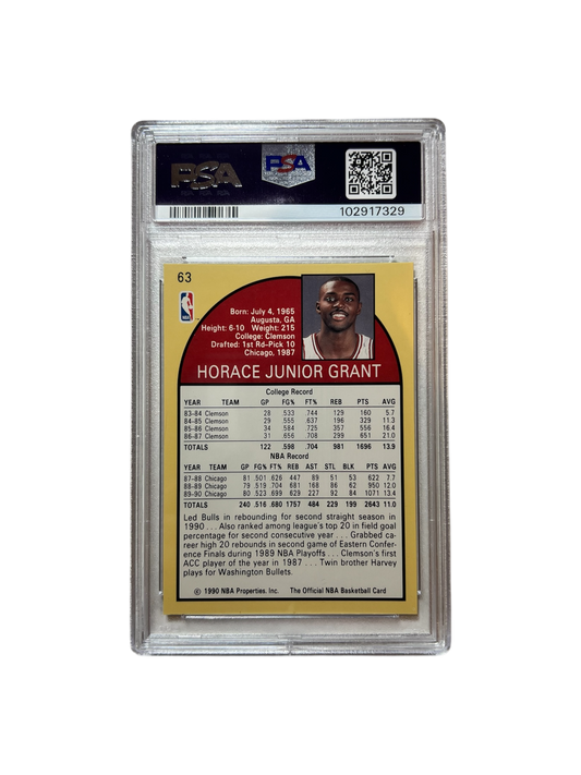 1990 NBA Hoops Horace Grant #63 PSA Card