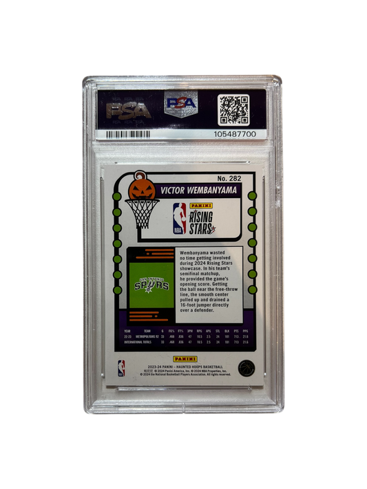 2023 Panini Haunted Hoops Victor Wembanyama Rookie #282 PSA Card