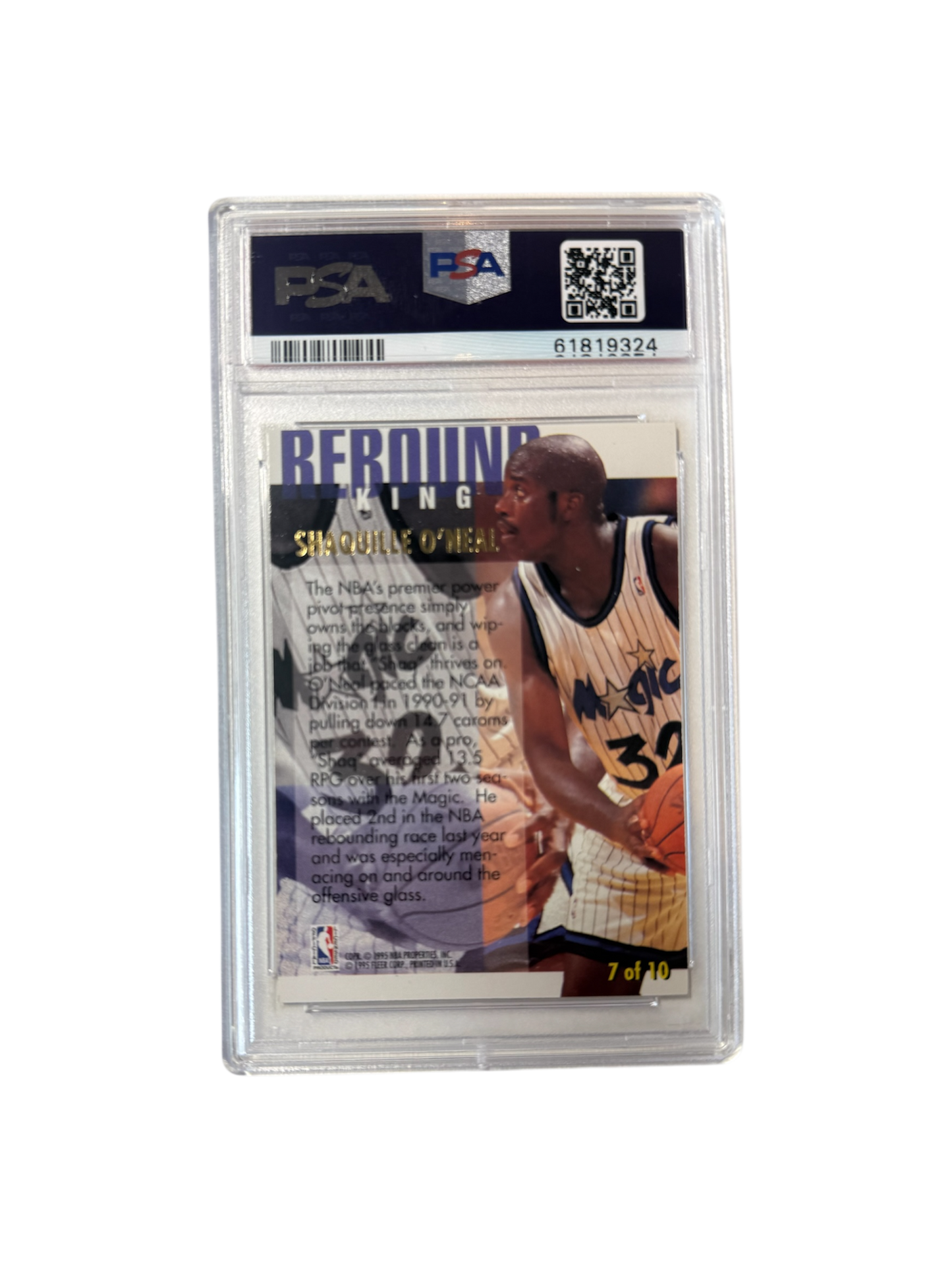 1995 Skybox Premium Shaquille O'Neal Shaq Talk PSA Card