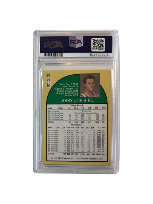 1990 NBA Hoops Larry Bird #39 PSA Card