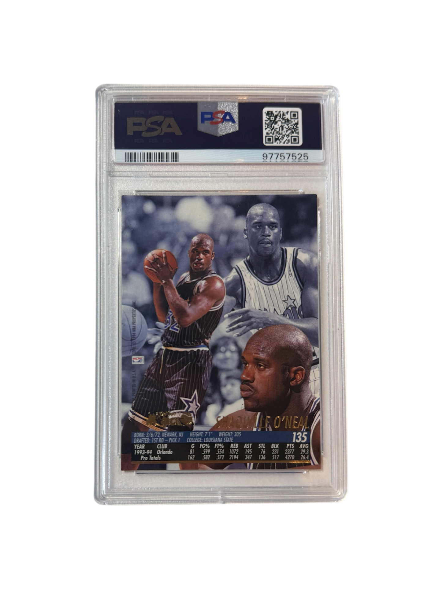 1995 Skybox Premium Shaquille O'Neal Shaq Talk PSA Card