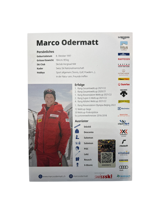 Ski Big Postcard signed by Marco Odermatt (148x210mm)