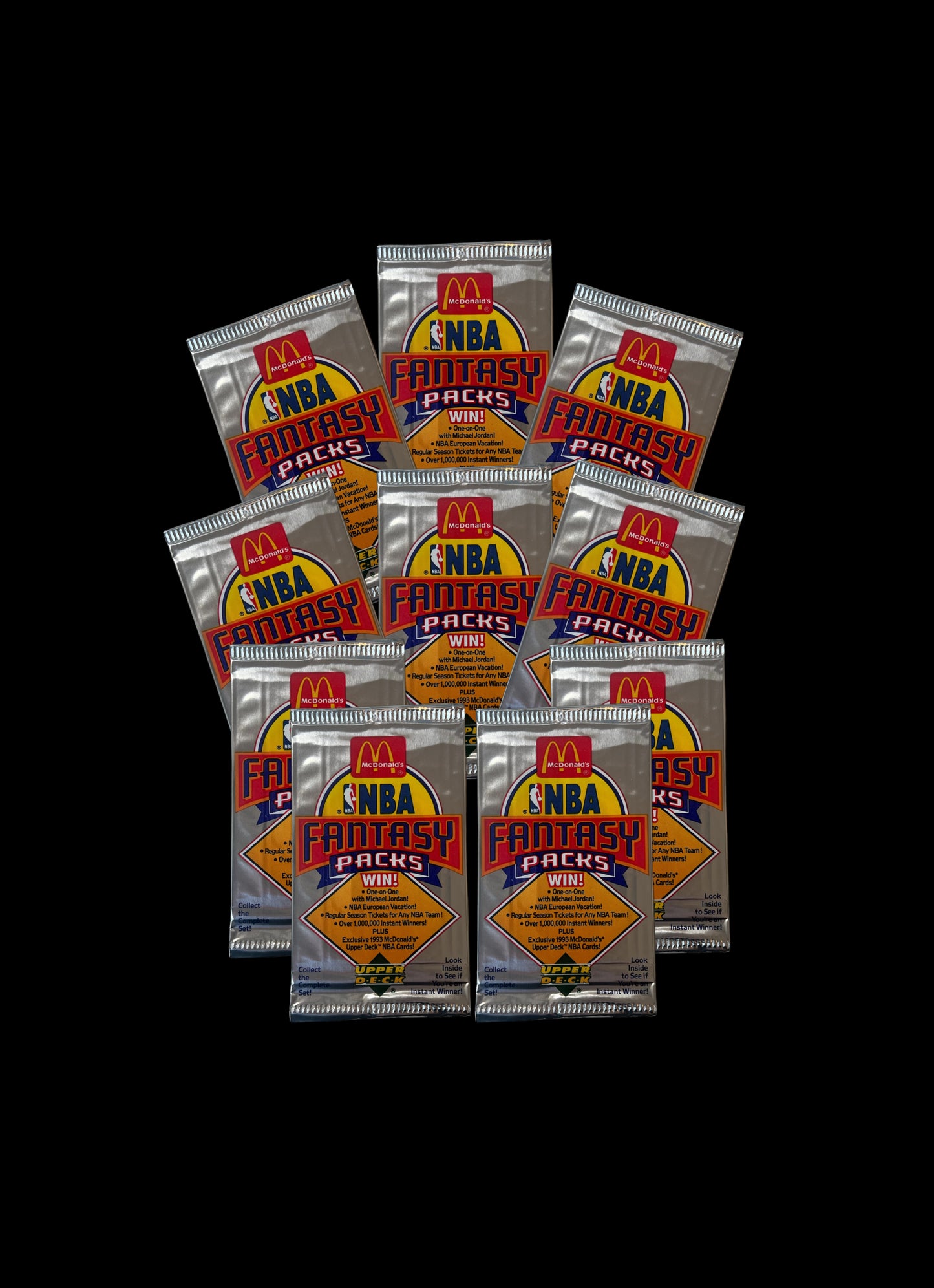 1992 Upper Deck NBA McDonald's Fantasy 10 x Pack Bundle