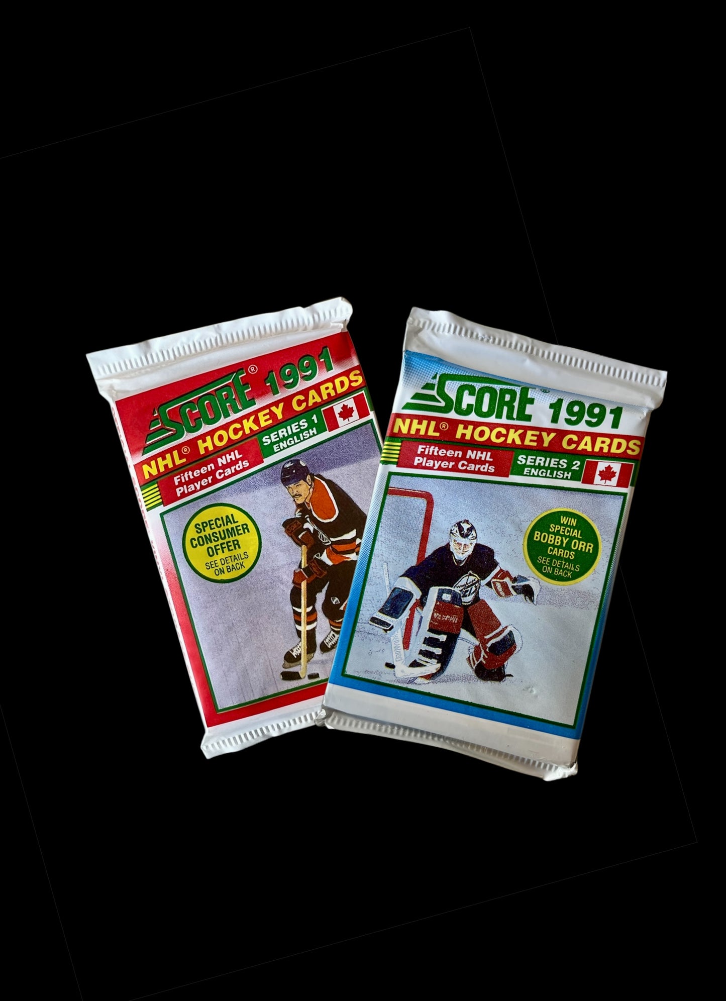 1991 Score NHL Hockey Series 1 & 2 Card Pack Bundle