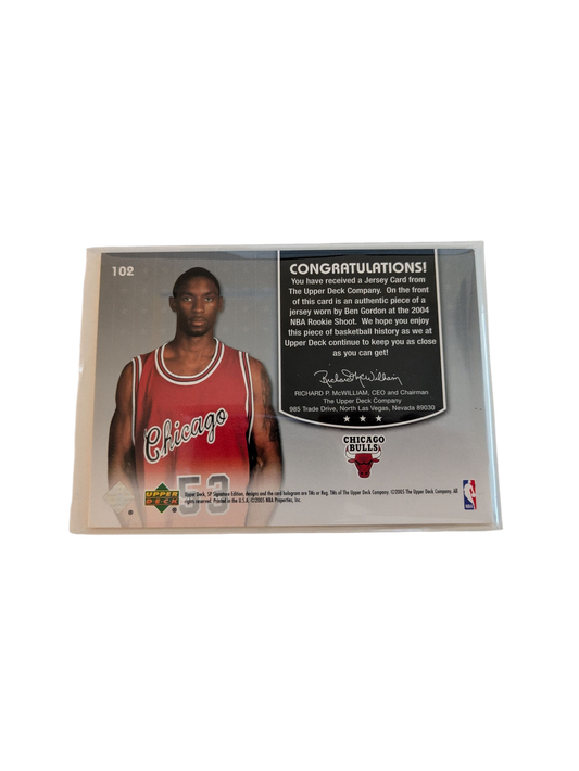 2005 Upper Deck SP Signature Edition Chicago Bulls Ben Gordon Patch Card