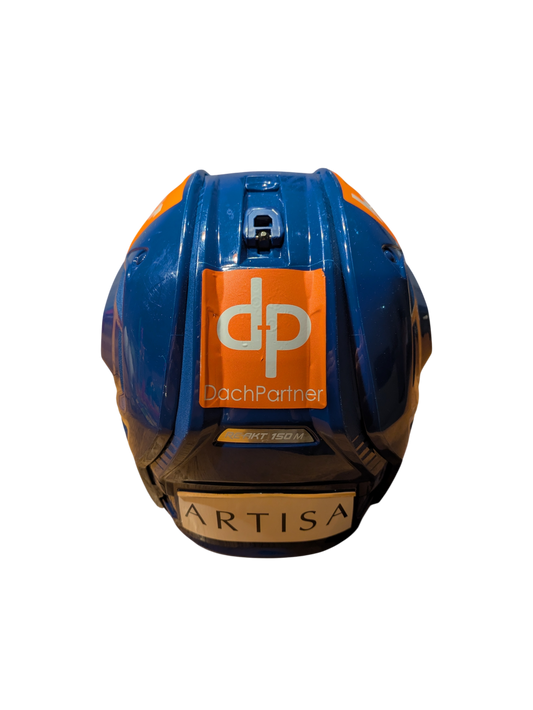 2024-25 ZSC Lions Game Worn Hockey Helmet of Daniil Ustinkov